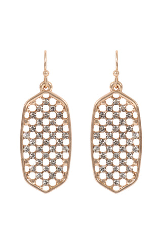 OVAL SHAPE TRIBAL PATTERN FILI FISH HOOK EARRINGS