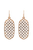 HEXAGON SHAPE PAVE RHINESTONE DANGLE EARRINGS