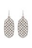 HEXAGON SHAPE PAVE RHINESTONE DANGLE EARRINGS