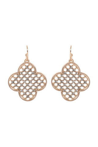 OVAL SHAPE TRIBAL PATTERN FILI FISH HOOK EARRINGS