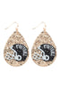 TEARDROP FOOTBALL GAMEDAY GLITTERS DROP EARRINGS