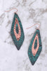 TWO TONE LINK HAMMERED EARRINGS