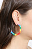 HALF OPEN HOOP FIMO DISC BEADS EARRINGS