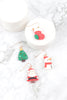 CHRISTMAS SANTA POLYMER CLAY HOOK EARRINGS