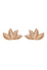 FOUR LEAVES FAN SHAPE METAL STUD EARRINGS