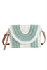 MIXED STRIPED STRAW CLUTCH & CROSSBODY