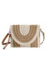 MIXED STRIPED STRAW CLUTCH & CROSSBODY