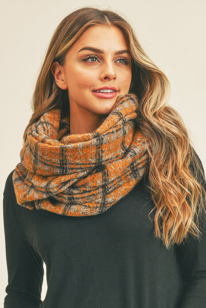 PLAID INFINITY SCARF