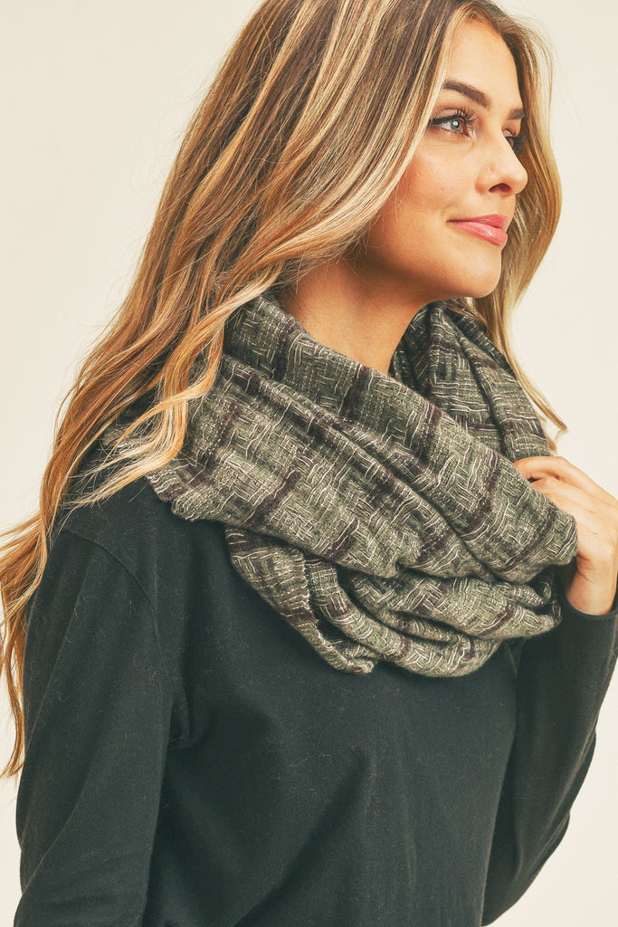 PLAID INFINITY SCARF