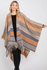 AZTEC PATTERN FRINGE RUANA