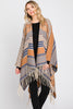 AZTEC PATTERN FRINGE RUANA