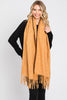 TEXTURED SOLID FRINGE SCARF