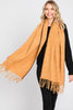 TEXTURED SOLID FRINGE SCARF