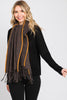 TEXTURED SOLID FRINGE SCARF