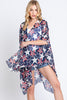 AMERICAN FLAG STAR PRINT KIMONO