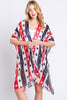 AMERICAN FLAG STAR PRINT KIMONO