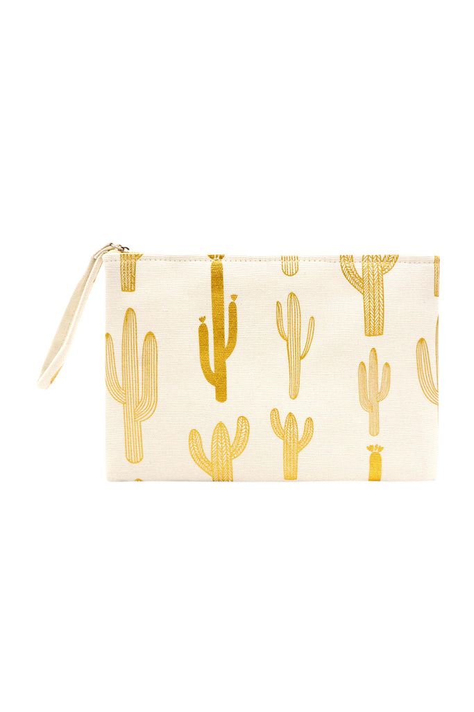 GOLD FOIL CACTUS POUCH