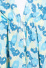 FLOWER PRINT SELF-TIE DRAWSTRING OPEN FRONT COVER-UP