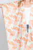 FLOWER PRINT SELF-TIE DRAWSTRING OPEN FRONT COVER-UP