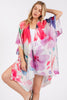 WATERCOLOR FLOWER PRINT KIMONO