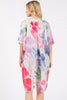 WATERCOLOR FLOWER PRINT KIMONO