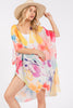 WATERCOLOR FLOWER PRINT KIMONO