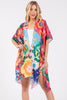 MULTI COLOR FLOWER PRINT KIMONO