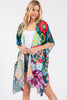 MULTI COLOR FLOWER PRINT KIMONO