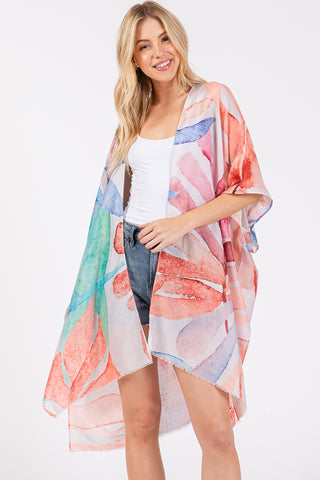 FLORAL PRINT KIMONO