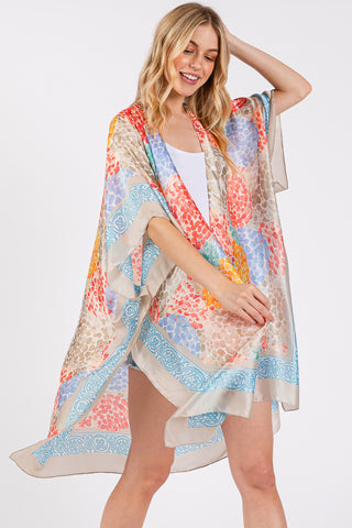 FLORAL PRINT KIMONO