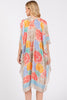 ABSTRACT PRINT SILKY FEEL KIMONO