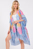 ABSTRACT PRINT SILKY FEEL KIMONO