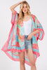 ABSTRACT PRINT SILKY FEEL KIMONO