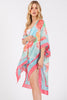 ABSTRACT PRINT SILKY FEEL KIMONO