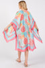 ABSTRACT PRINT SILKY FEEL KIMONO