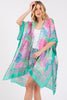 ABSTRACT PRINT SILKY FEEL KIMONO