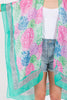 ABSTRACT PRINT SILKY FEEL KIMONO