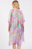 ABSTRACT PRINT SILKY FEEL KIMONO