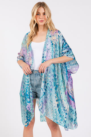 FLORAL PRINT KIMONO