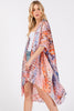 ABSTRACT PRINT SILKY FEEL KIMONO