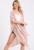 DISTRESSED PATTERN TASSEL KIMONO