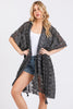 DISTRESSED PATTERN TASSEL KIMONO