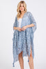 DISTRESSED PATTERN TASSEL KIMONO