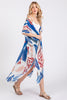 BOHO PRINT OPEN FRONT LONG KIMONO