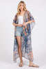 BOHO PRINT OPEN FRONT LONG KIMONO