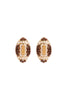 FOOTBALL BEADED POST EARRINGS