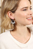 MYE1198 - OPEN ROUND GLITTER FACETED DANGLE HOOK EARRINGS