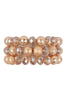 3 LINES STACKABLE TEXTURED CCB AND RONDELLE BEADS BRACELET