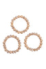 3 LINES STACKABLE TEXTURED CCB AND RONDELLE BEADS BRACELET