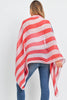 USA FLAG PRINT KIMONO WRAP SCARF